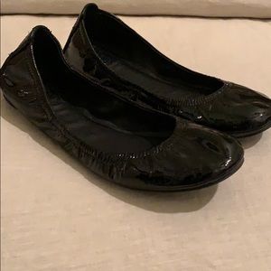 Black Patent Tory Burch Flats